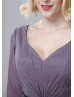 Dusty Purple Chiffon Awesome Mother Of The Bride Dress 